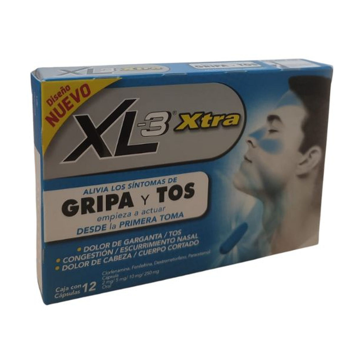 XL-3 XTRA ANTIGRIPAL 12 CAPS 250/5/2/10