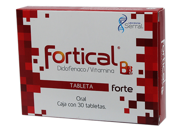 Fortical Forte Tabletas C30 (Diclofenaco / Vitamina B1 B6 B12 50/50/50/1 mg )