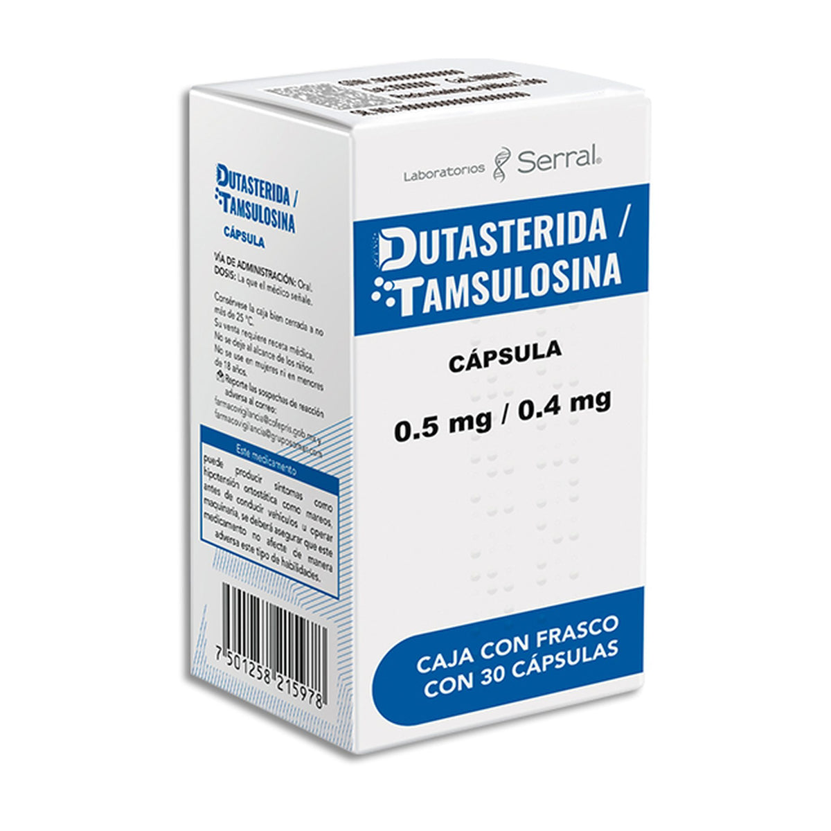 Dutasterida Tamsulosina 0.5mg/0.4mg c30 Capsulas Serral