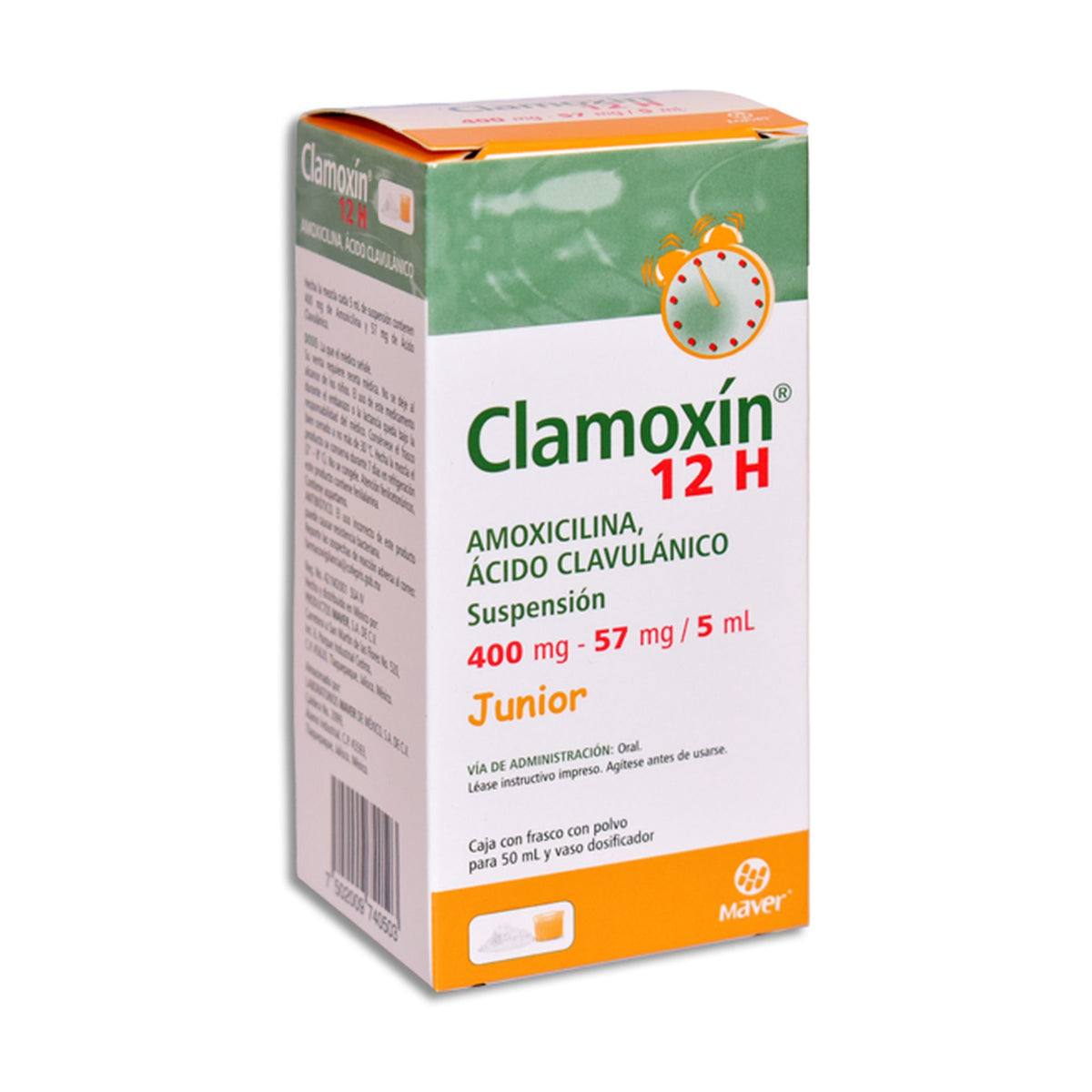 CLAMOXIN 12H JR 1 SUSP 400/57MG/5/50 ML