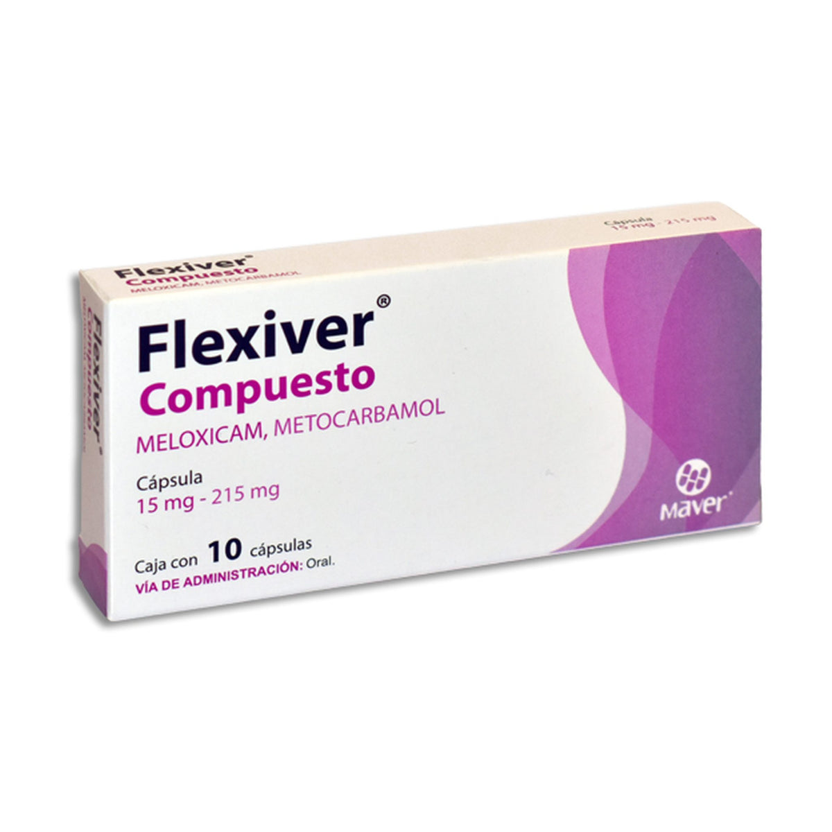 FLEXIVER COMPUESTO 10 CAPS 215/15 MG