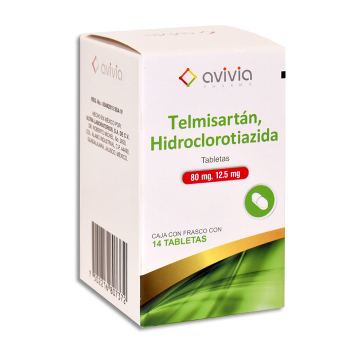 TELMISARTAN, HIDROCLO 14 TAB 80/12.5 MG