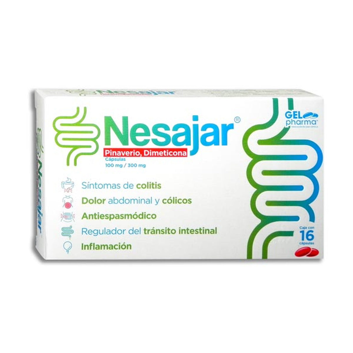 NESAJAR 16 CAPS 300/100 MG