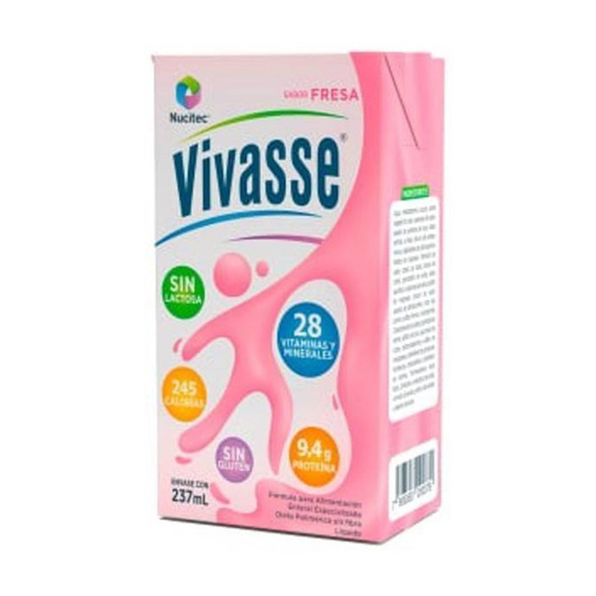 VIVASSE SABOR FRESA CON FIB 1 PZA 237 ML