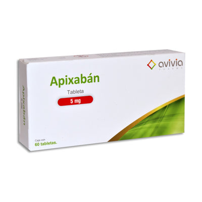 Apixaban 5mg Tabletas C60 (Apixaban) AVIVIA