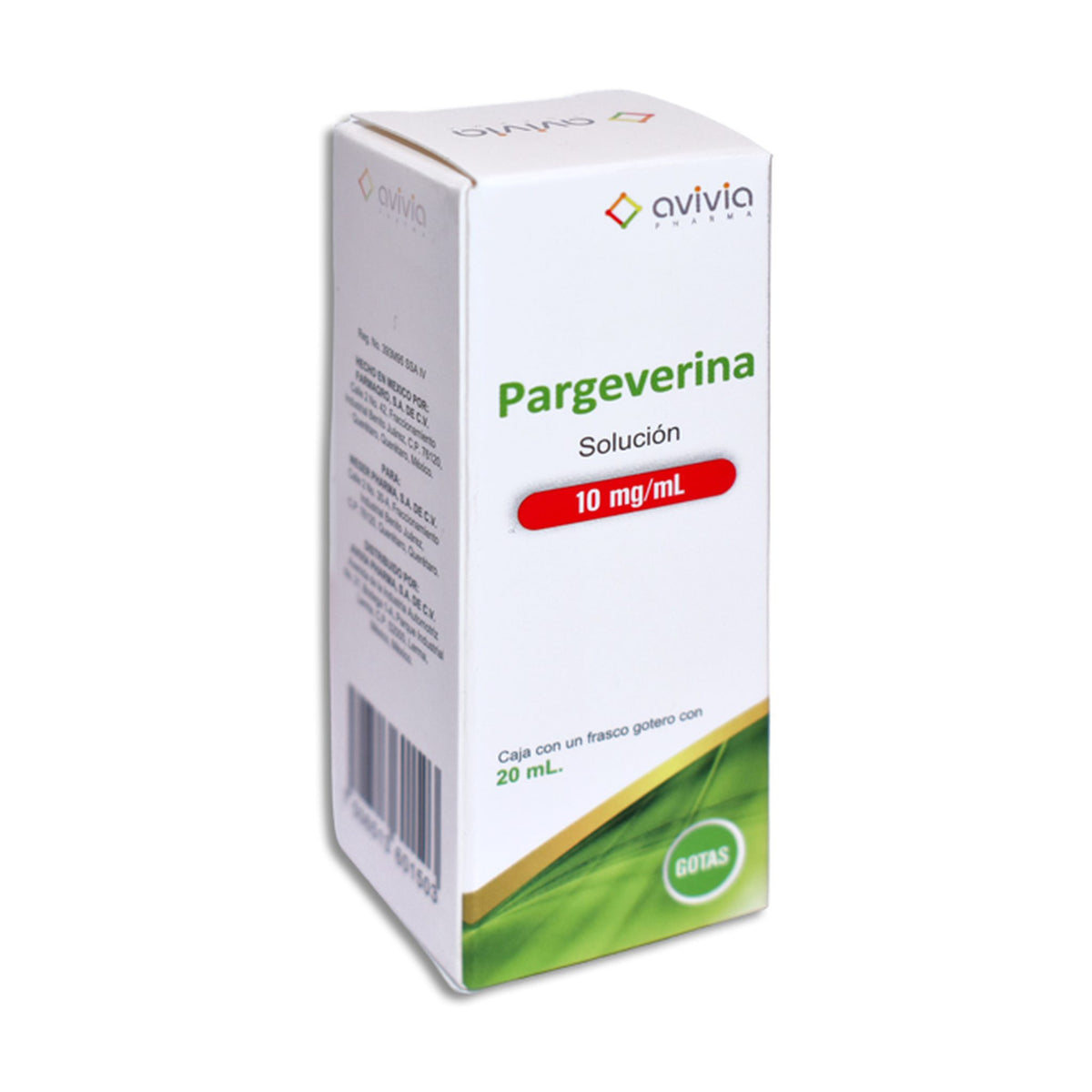 PARGEVERINA SOL 1 GOTERO 10MG/20ML