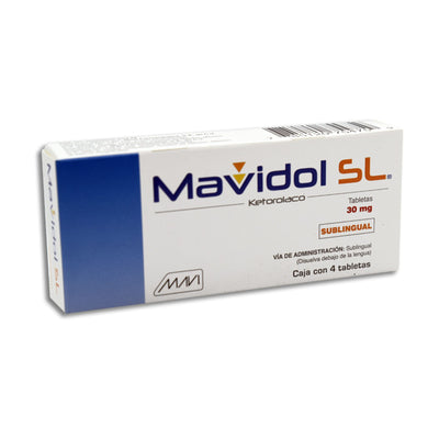 Mavidol SL 30mg Tabletas Sublinguales C4 (Ketorolaco) Mavi