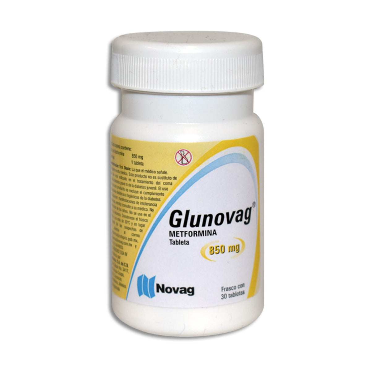 GLUNOVAG 30 TAB 850 MG