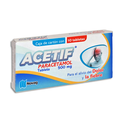 Acetif 500 mg Tabletas C10 (Paracetamol) Novag