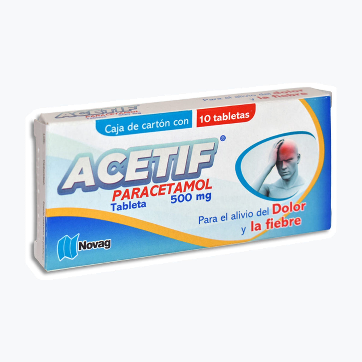 Acetif 500 mg Tabletas C10 (Paracetamol) Novag