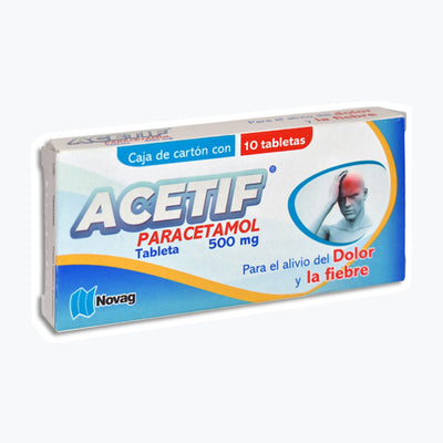 Acetif 500 mg Tabletas C10 (Paracetamol) Novag