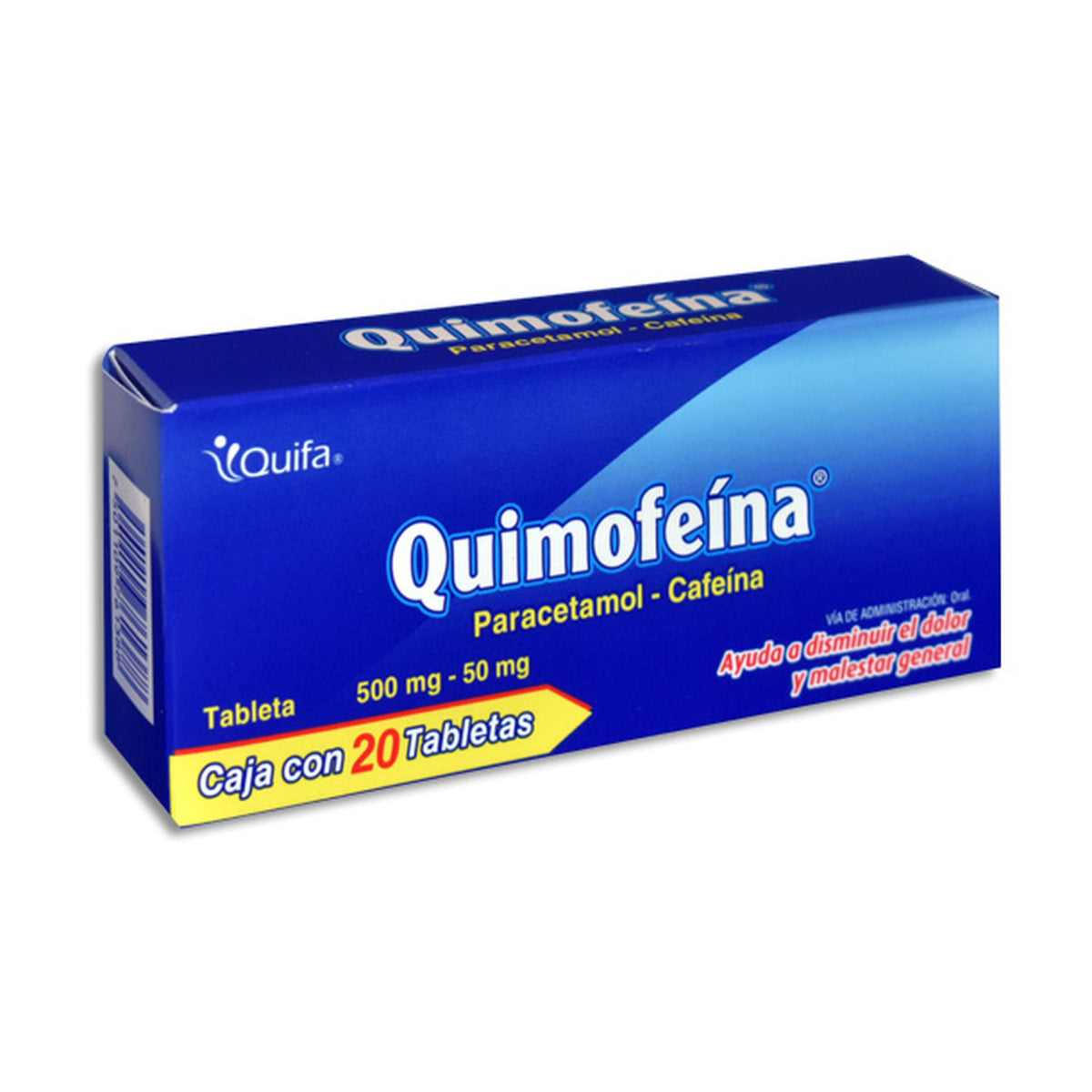 QUIMOFEINA 20 TAB 500/50 MG
