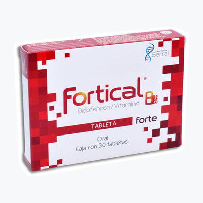 Fortical Forte Tabletas C30 (Diclofenaco / Vitamina B1 B6 B12 50/50/50/1 mg ) Serral