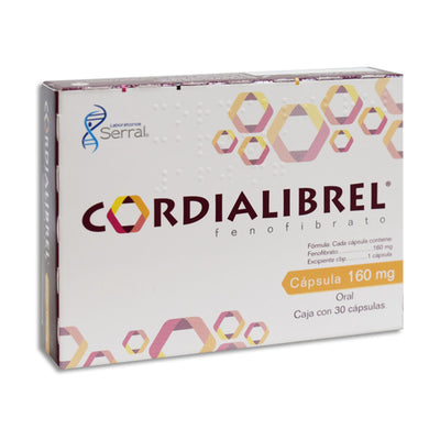 Cordialibrel 160 mg Capsulas C30 (Fenofibrato) Serral
