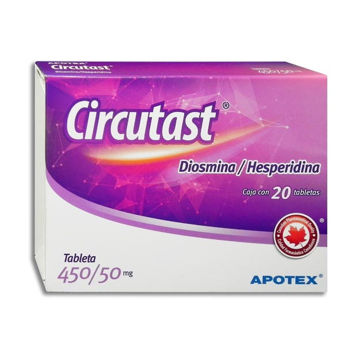 Circutast 50/450 mg Tabletas C20 (Hesperida / Diosmina) Apotex