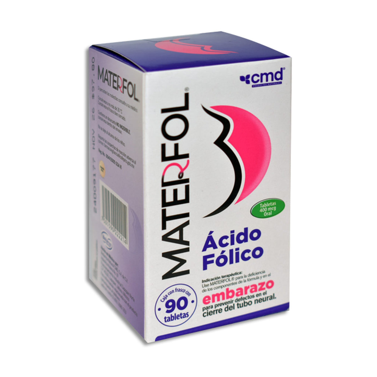 Materfol 400 mg Tabletas C90 (Acido Folico) CMD