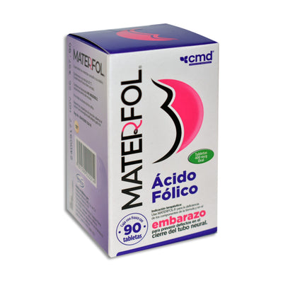 Materfol 400 mg Tabletas C90 (Acido Folico) CMD