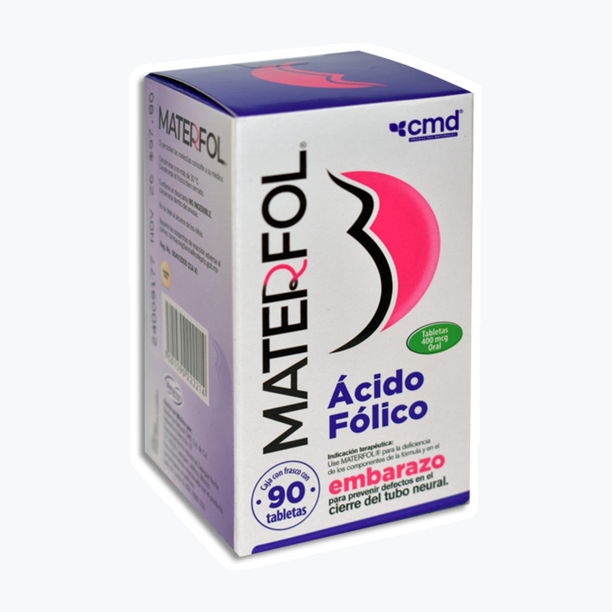 Materfol 400 mg Tabletas C90 (Acido Folico) CMD