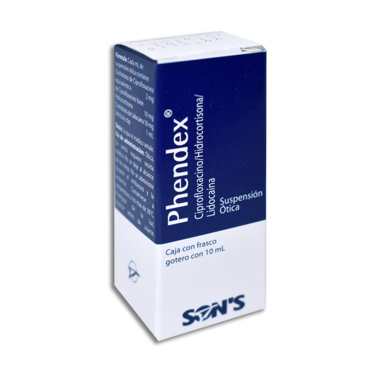 PHENDEX OTICO 1 SUSP 2/10/50MG/10 ML
