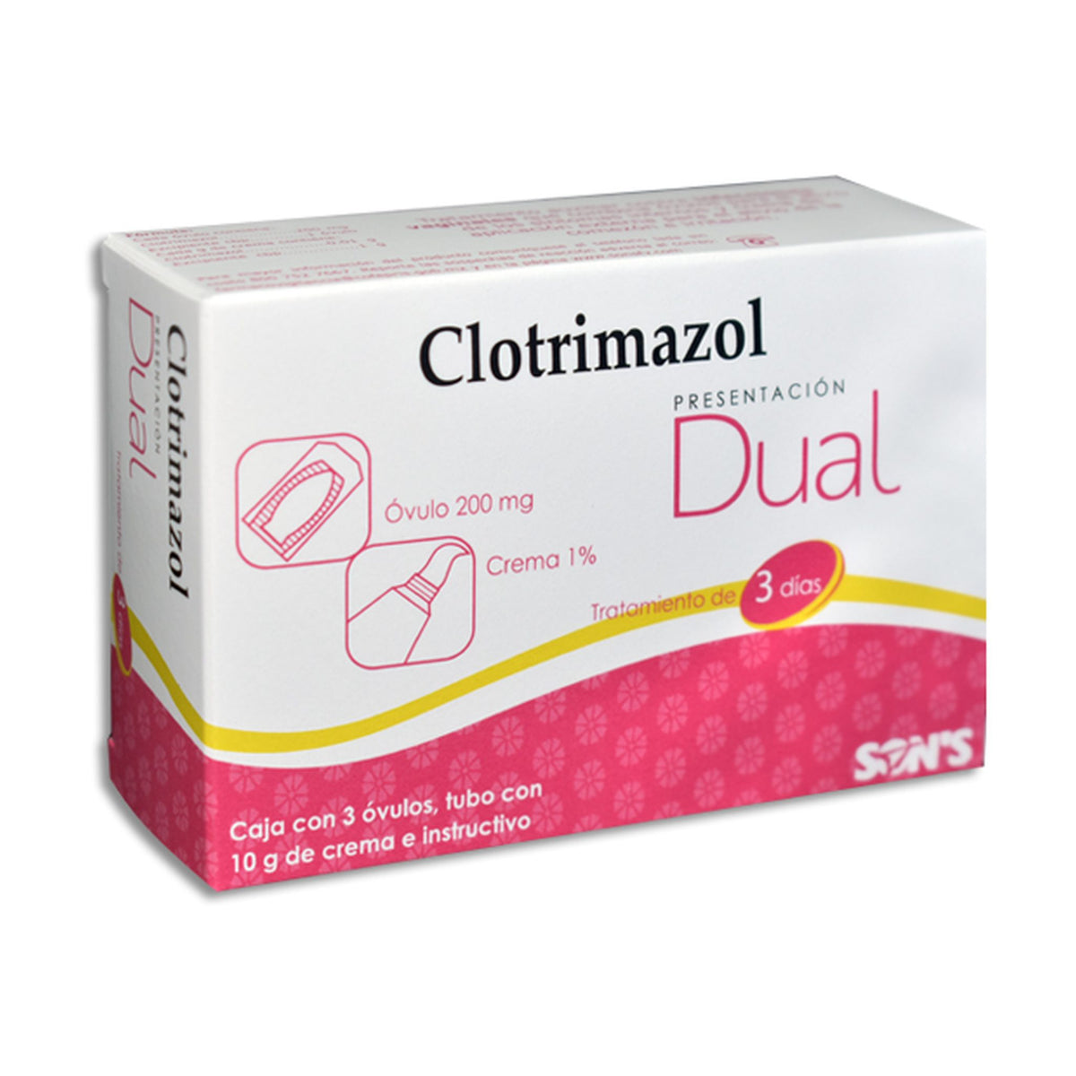 CLOTRIMAZOL DUAL 3 OVS 200MG 1CMA 10G 1%