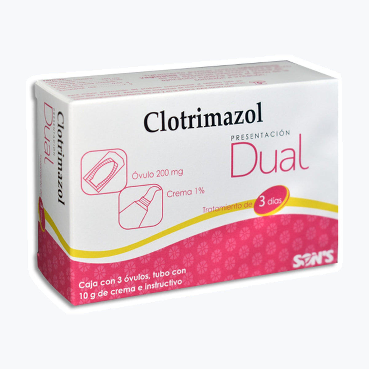 CLOTRIMAZOL DUAL 3 OVS 200MG 1CMA 10G 1%