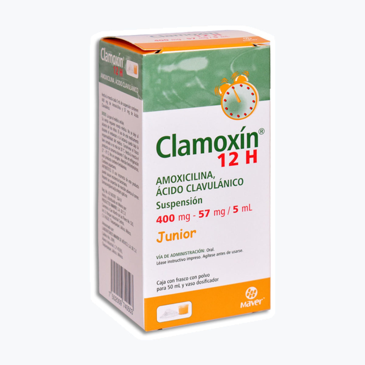 CLAMOXIN 12H JR 1 SUSP 400/57MG/5/50 ML