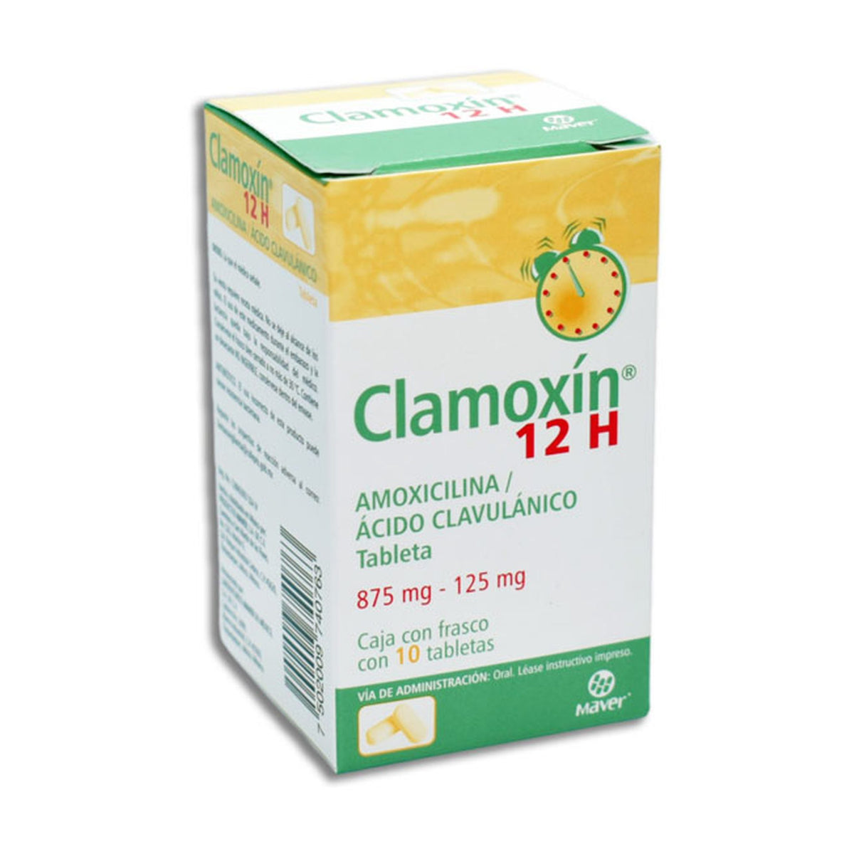 CLAMOXIN 12H 10 TAB 875/125 MG