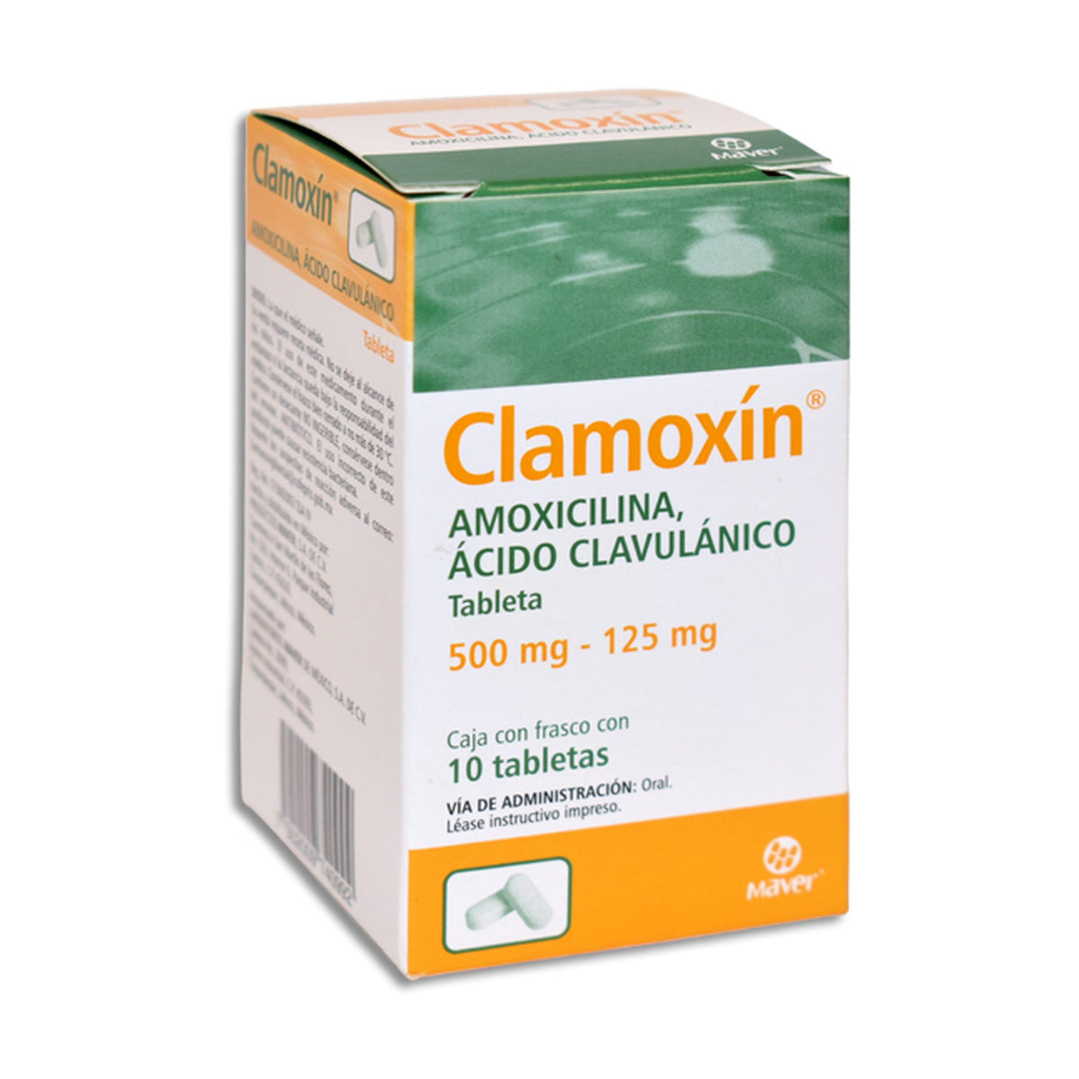 CLAMOXIN 10 TAB 500/125 MG