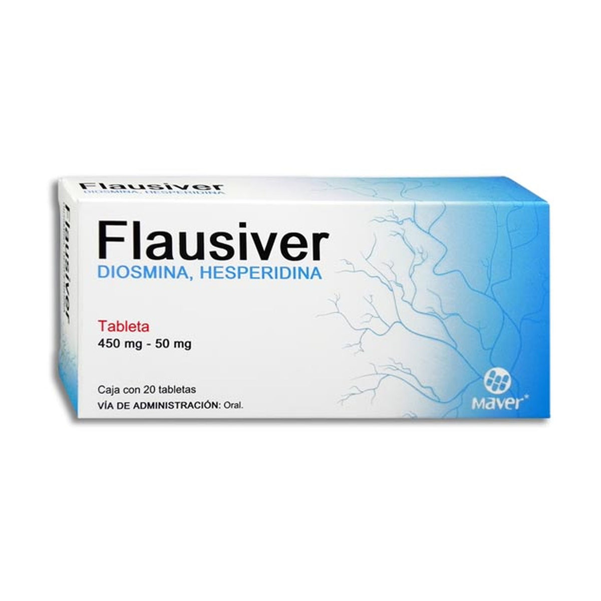 Flausiver  450 / 50 mg Tabletas C20 (Diosmina / Hesperidina) Maver