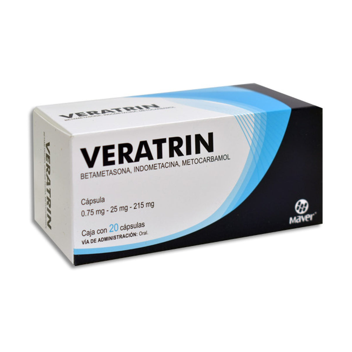 VERATRIN 20 CAPS 215/25/0.75 MG