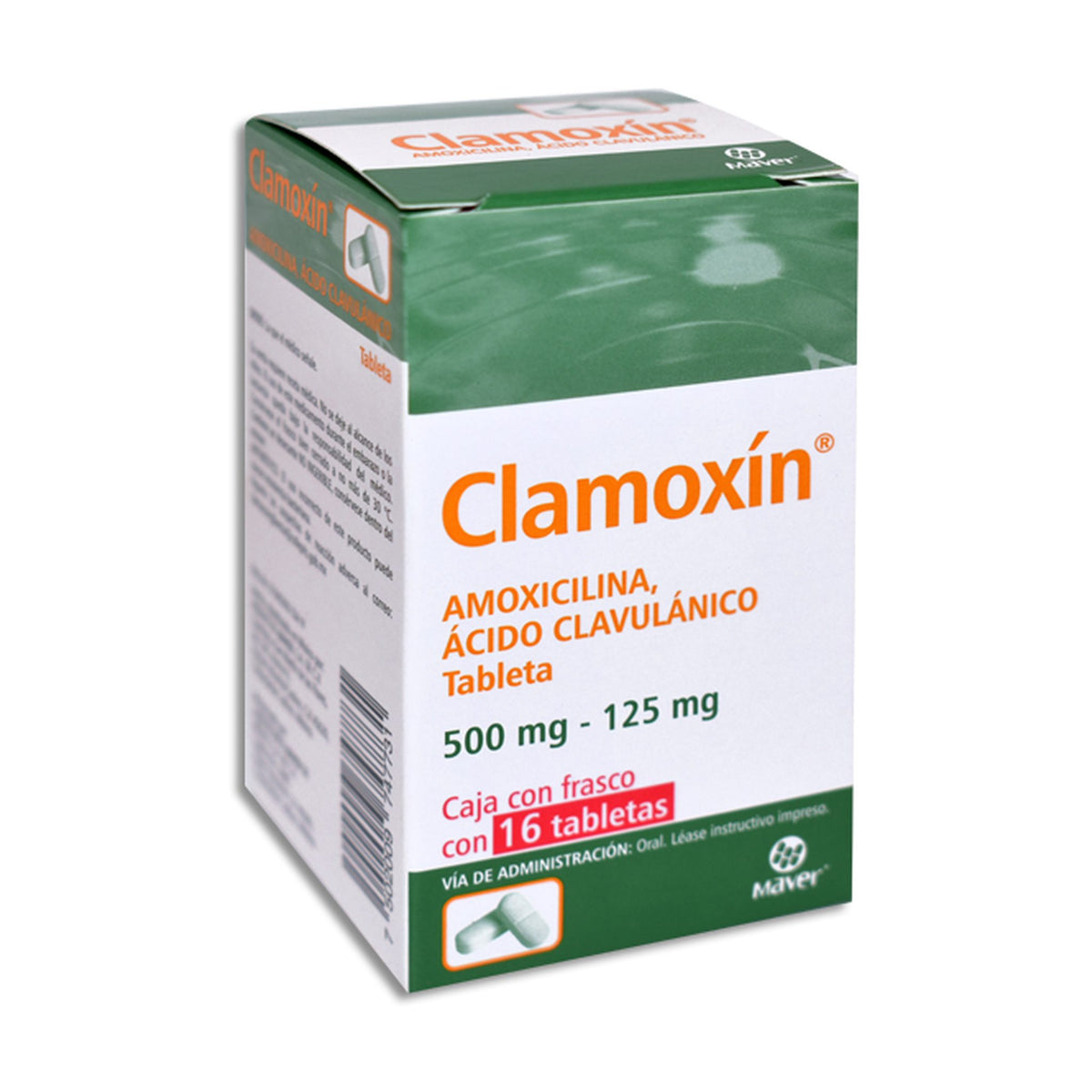 CLAMOXIN 16 TAB 500/125 MG