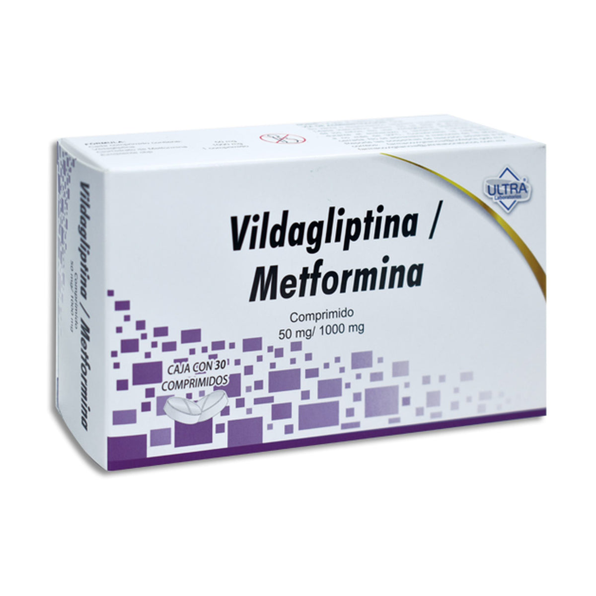 VILDAGLIPTINA METFORMINA 30 COMP 50MG/1G