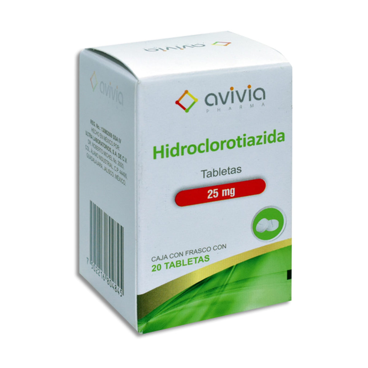 HIDROCLOROTIAZIDA 20 TAB 25MG