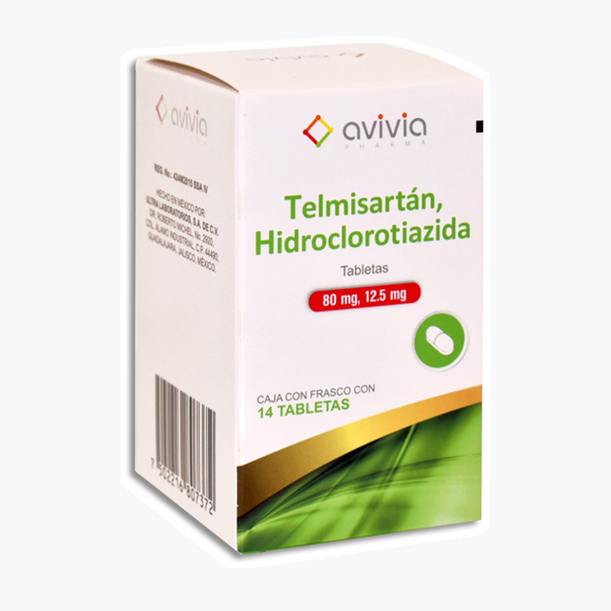 TELMISARTAN, HIDROCLO 14 TAB 80/12.5 MG