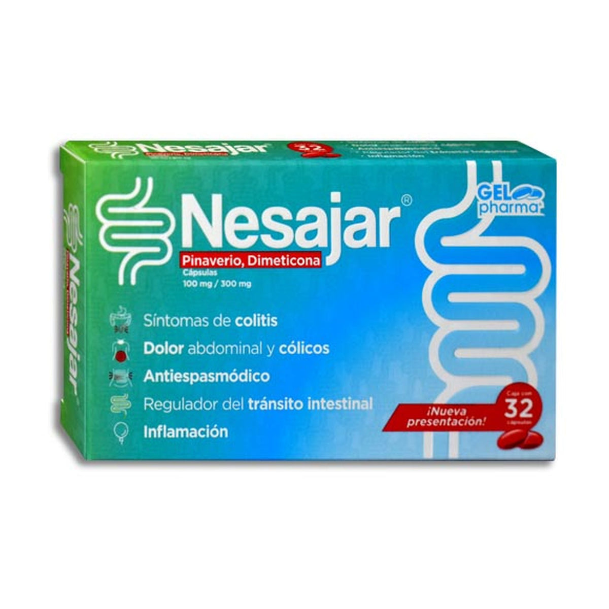 NESAJAR 32 CAPS 300/100 MG