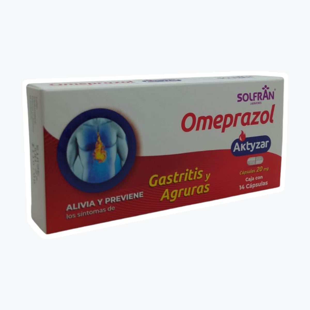 OMEPRAZOL (AKTYZAR) 14 CAPS 20MG