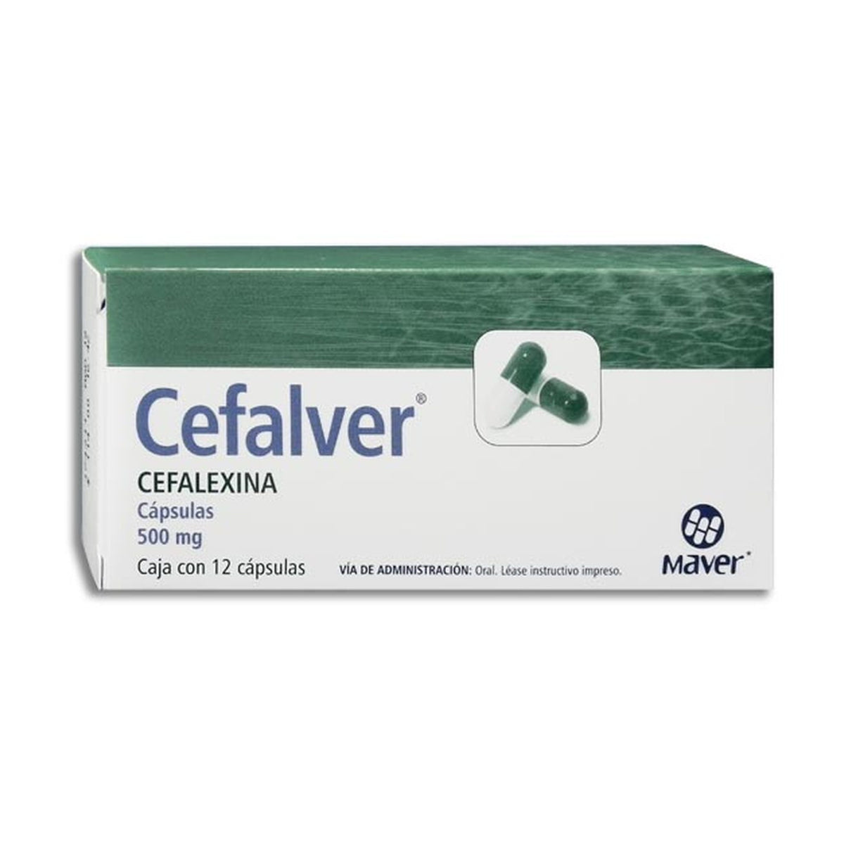 CEFALVER 12 CAPS 500 MG