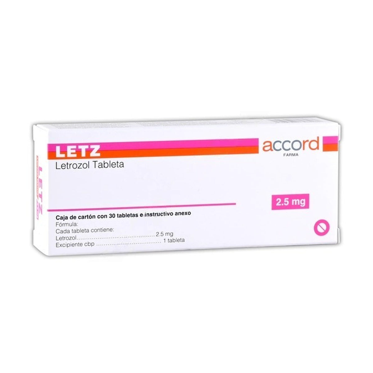 Letz 2.5 mg Tabletas C30 (Letrozol) Accord