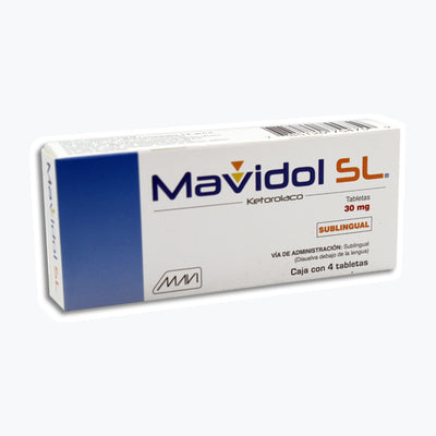 Mavidol SL 30mg Tabletas Sublinguales C4 (Ketorolaco) Mavi